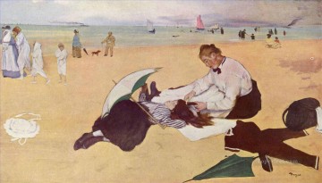 Playa de Édgar Degas Pinturas al óleo